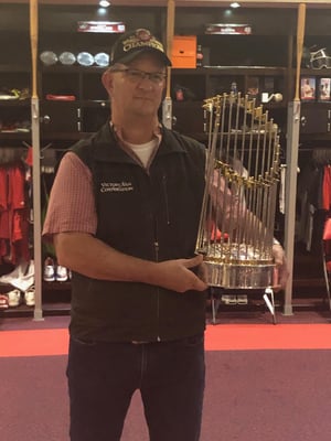 Nats trophy with Victory Van president